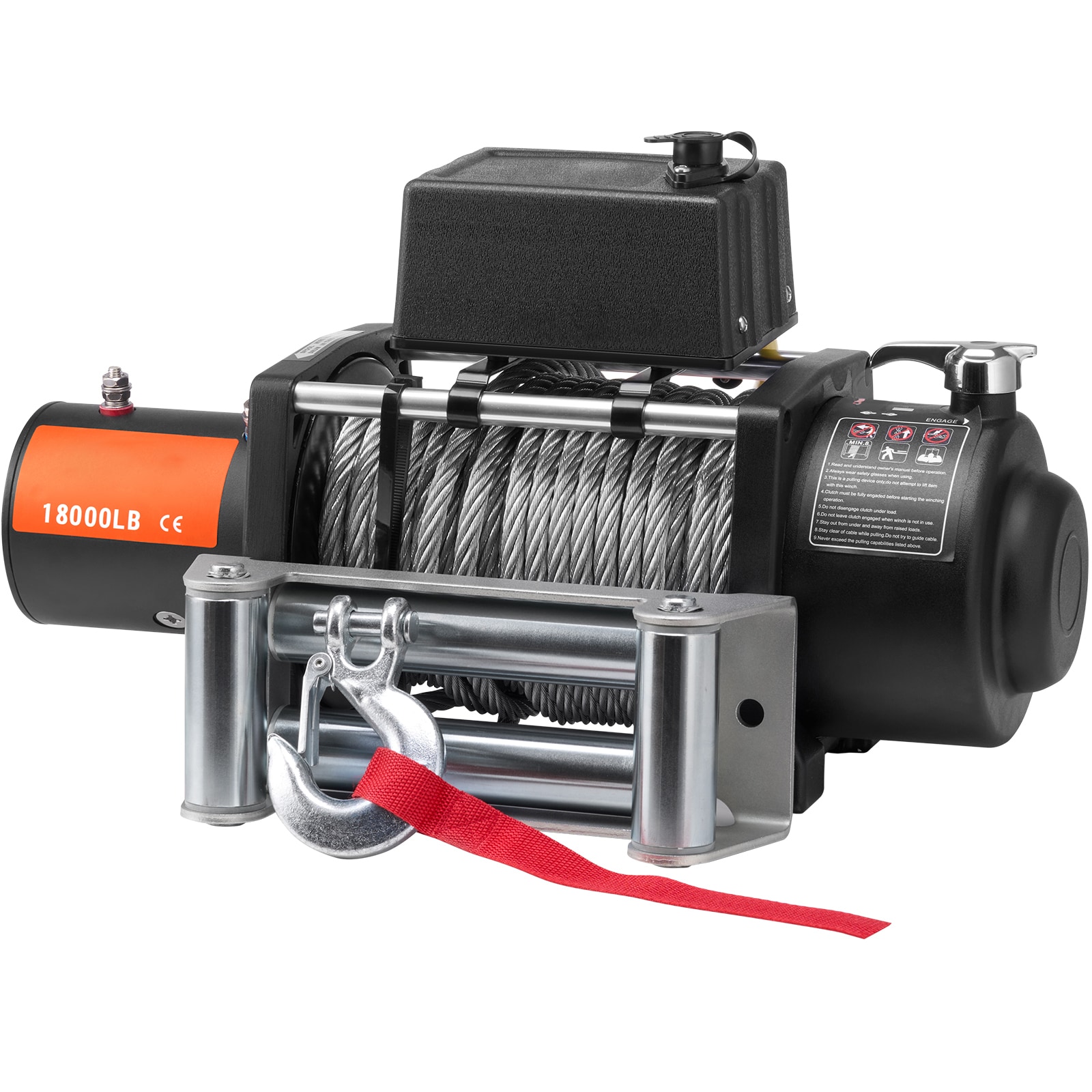 Electric Winch For Truck With Steel Cable And Waterproof Remote_voghion.com